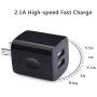 Phone Charger Box, HUHUTA 5 Pack 2.1A Universal USB Wall Charger Plug Cube Power Adapter Replacement for iPhone, iPad, Samsung Galaxy S10/S9/Note 9, LG, Pixel, Moto, Google, HTC