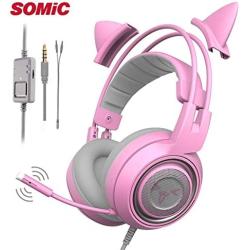 G951S PS4 Gaming Headset with Cat Ear Microphone PC Gamer Earphones Bass Game Headphones for Mobile Phone/New One/Mp3