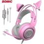 G951S PS4 Gaming Headset with Cat Ear Microphone PC Gamer Earphones Bass Game Headphones for Mobile Phone/New One/Mp3