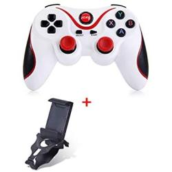 for Android Game Controller Tv, T3 X3 Wireless Bluetooth Gamepad Wireless Joystick Game Controller for iOS for Android Mobile Phone Game Handle for PC TV Box Holder-Gamepad with Stand-