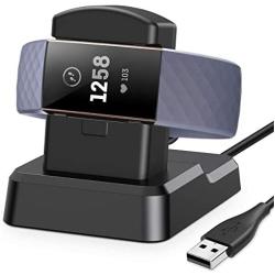 KIMILAR Charger Compatible with Fitbit Charge 3 Charger Dock, Replacement Charger Cable Charging Stand Cradle Station with 4.2ft USB Cord Accessories for Charge 3 / Charge 3 SE Smart Watch