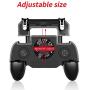 Akiimy 4 in 1 Mobile Game Controller with Cooling Gamepad Grip Fire and Aim Buttons for Fortnite/Knives Out/Rules of Survival/Pubg Mobile Triggers for 4-6.5" Phone