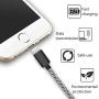 Sharllen Lightning Cord 5Pack[3/3/6/6/10FT] Nylon Braided Cell-Phone Charging Cable USB Fast Charging & Syncing Long Cord,iPhone Charger Compatible iPhone XS/Max/XR/X/8/8P/7/7P/6/iPad/iPod Black&White