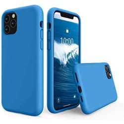 SURPHY Silicone Case Compatible with iPhone 11 Pro Max Case 6.5 inch, Liquid Silicone Full Body Thickening Design Phone Case (with Microfiber Lining) for iPhone 11 Pro Max 6.5 2019 (Blue)