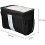 Bike Handlebar Bag Bike Basket with Mesh Pocket - Cold & Warm Insulation - Reflective Strap - Touchable Transparent Phone Pouch | Bicycle Front Bag, Bike Pouch for Cycling, Women, Cruisers