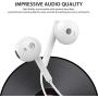 Wired Earbuds with Microphone and Remote Volume Control [2 Pack] [2 Pair] 3.5mm Plug Earphones Noise Canceling Headphones for Android Smartphone, Tablet, MP3/MP4 Player, All 3.5mm Audio Devices