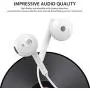 Wired Earbuds with Microphone and Remote Volume Control [2 Pack] [2 Pair] 3.5mm Plug Earphones Noise Canceling Headphones for Android Smartphone, Tablet, MP3/MP4 Player, All 3.5mm Audio Devices