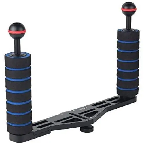 Ano Underwater Adjustable Lightweight Camera Tray with Rubber Handle Grip for Scuba Diving Video Lights Cameras and Dome Port Ano Underwater Adjustable Lightweight Camera Tray with Rubber Handle Grip for Scuba Diving Video Lights Cameras and Dome Port