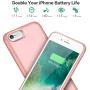 Battery Case for iPhone 8plus/7plus/6 Plus/6s Plus, Upgraded [8500mAh] Protective Portable Charging Case Rechargeable Extended Battery Pack for Apple iPhone 8plus/7plus/6 Plus/6s Plus(5.5) -Rose Gold