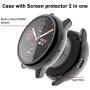 Cuteey for Galaxy Watch Active 2 Case with HD Hard PMMA Screen Protector, 2 Pack Slim Guard Thin Bumper Full Coverage Cover for Samsung Watch Women Men Smart Watch Accessories (Black+Black, 40mm)