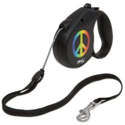 Flexi Retractable Lead with Lupine Pattern Woofstock for pets Up to 44-Pound, 16 Foot