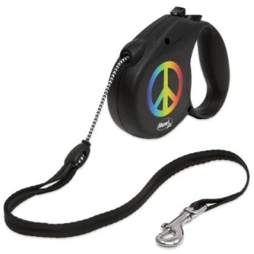 Flexi Retractable Lead with Lupine Pattern Woofstock for pets Up to 44-Pound, 16 Foot