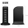 Quick Charge 3.0 USB Wall Charger 6 Ports Desktop QC 3.0 USB Hub Charging Station Travel Charger Fast Charging Compatible with Phones,Tablets Smartphones and More(Black)