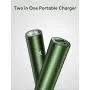 Mini Portable Charger 3350mAh Xcentz, Compact External Battery Premium Aluminum with Flashlight Lipstick-Sized Pocket Power Bank Phone Charger for iPhone, Samsung Galaxy, Other Android Phone - Green