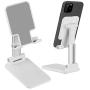 Cell Phone Stand for Desk, Marchero Foldable Desktop Adjustable Phone&Tablet Holder Cradle Compatible with iPhone 11 pro XS Max XR X Samsung Galaxy S10 S9,Nintendo Switch, Ipad Mini etc(White)