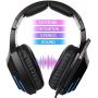 SADES SA819 Gaming Headset, 3.5mm Surround Stereo Wired Gaming Headset, Over Ear Headphones with Mic Revolution Volume Control, Noise Canceling for PC, MAC, PS4, Xbox ONE, Nintendo Switch