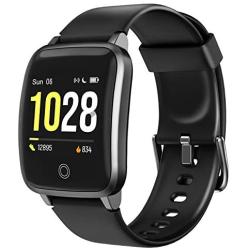 LETSCOM Smart Watch, Fitness Trackers with Heart Rate Monitor Step Calorie Counter Sleep Monitor, IP68 Waterproof Smartwatch 1.3" Color Screen, Activity Tracker Pedometer for Women and Men