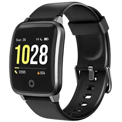 LETSCOM Smart Watch, Fitness Trackers with Heart Rate Monitor Step Calorie Counter Sleep Monitor, IP68 Waterproof Smartwatch 1.3&quot Color Screen, Activity Tracker Pedometer for Women and Men