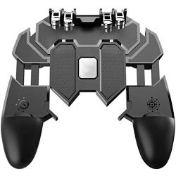 Mobile Gaming Grip, Mobile Game Controller,with Six-Finger Linkage for PUBG/Fortnite/Rules of Survival Gaming Grip, Suitable for 4.7-6.5 inch Android iOS Phone