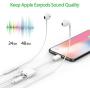 Headphone Adapter for iPhone 11 pro 3.5mm Jack Car Charger AUX Converter Splitter Charge & Audio Adapters Cables 2 in 1 for iPhone 11/11 Pro/8/8Plus/7/7Plus/X/10/Xs/Xs Max Compatible All iOS Systems