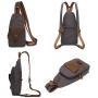 Canvas Sling Bag Small Crossbody Backpack Shoulder Casual Daypack Rucksack for Men Women Outdoor Cycling Hiking Travel
