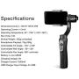 EVO Shift 3 Axis Handheld Gimbal for iPhone & Android Smartphones - Intelligent APP Controls for Auto Panoramas, Time-Lapse & Tracking + Built in Phone Charging - Includes 1 Year US Warranty | Black