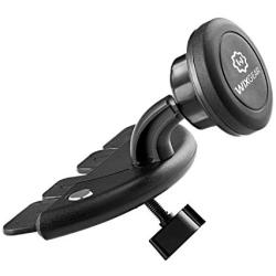 WixGear CD Slot Magnetic Car Mount Holder, for Cell Phones and Mini Tablets with Fast Swift-Snap Technology, Magnetic Cell Phone Mount