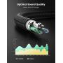 UGREEN Headphone Splitter for Computer 3.5mm Female to 2 Dual 3.5mm Male Headphone Mic Audio Y Splitter Cable Smartphone Headset to PC Adapter (Black)