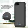 QTshine Battery Case for iPhone 6/6s/7/8, Upgraded [6000mAh] Protective Portable Charging Case Rechargeable Extended Battery Pack for Apple iPhone 6/6s/7/8 (4.7) - Black