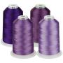 Simthread 42 Options Various Assorted Color Packs of Polyester Embroidery Machine Thread Huge Spool 5000M for All Embroidery Machines (Purple Series)
