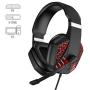 7100 Surround Gaming Headset Suitable for PS4 Xbox One Handle and Host Computer，PC、 Mac， be provided with Noise Reduction Microphone 、 with LED Color Light for Game Competition