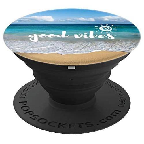 Good Vibes Ocean Themed PopSockets Grip and Stand for Phones and Tablets