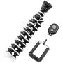 Phone Tripod, Portable Cell Phone Tripod Adjustable Tabletop Tripod Stand with Wireless Remote Flexible Tripod Compatible for iPhone 11 Pro Xs MAX XR X SE 8 7 6S Plus Samsung Android Phones Gopro