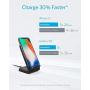 Anker Wireless Charger, PowerWave 7.5 Stand, Qi-Certified, Fast Charging iPhone 11, 11 Pro, 11 Pro Max, XR, Xs Max, Xs, X, 8, 8 Plus, Galaxy S20 S10 S9 S8, Note 10 Note 9 (No AC Adapter) - Black