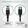 myCharge Portable Charger with Built in Cables & Wall Plug [iPhone + USB C] 10050 mAh 18W Hub Turbo Fast Charge Power Bank Cell Phone External Battery Pack for Apple Lightning & Android for Samsung