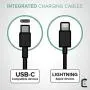 myCharge Portable Charger with Built in Cables & Wall Plug [iPhone + USB C] 6700 mAh 18W Hub Turbo Fast Charge Power Bank Cell Phone External Battery Pack for Apple Lightning & Android for Samsung