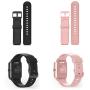 Letsfit ID205L Smart Watch Bands, Adjustable Smartwatch Replacement Straps for ID205L Sport Watch, Replacement Accessory Bandst with 2 Pack, Black+Pink