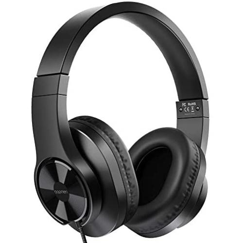 bopmen T3 Wired Over Ear Headphones - Stereo Sound Headphones with Tangle Free Cord Bass Comfortable Headphones, Lightweight Portable for Smartphone Tablet Computer PC Laptop Notebook