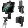 Phone Tripod Mount Adapter with 360 Degree Swivel Ball Head + Phone Clamp, KDD Adjustable iPhone Tripod Mount for iPhone 11 Pro Max, Samsung and Other Smartphones