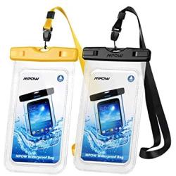 Mpow 097 Universal Waterproof Case, IPX8 Waterproof Phone Pouch Dry Bag Compatible for iPhone 11/11 Pro Max/Xs Max/XR/X/8/8P Galaxy up to 6.8", Phone Pouch for Beach Kayaking Travel or Bath (2 Pack)