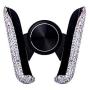 Siyibb Crystal Universal Car Phone Holder Gravity Car Air Vent Mobile Phone Mount - White