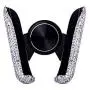 Siyibb Crystal Universal Car Phone Holder Gravity Car Air Vent Mobile Phone Mount - White Siyibb Crystal Universal Car Phone Holder Gravity Car Air Vent Mobile Phone Mount - White