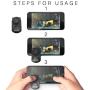 GEE·D Mobile Game Controller, Gaming Joystick for Shooting, Battle Royale, Fighting and Survival Games | Cellphone Stand Joypad for Tablets, iPhone and Android Phones (J032 Black)