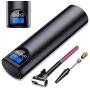 YTA Portable Air Compressor Pump, Mini Air Inflator Hand Held Tire Pump Rechargeable 2000mAh with LED Light and 150 PSI Maximum Inflation Pressure for Ball, Car Bicycle Tire and Other Inflatables