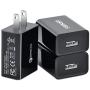 [3-Pack] Quick Charge 3.0, FONKEN 18W 3A USB Wall Charger QC 2.0/3.0 Adapter Fast Charger Block Compatible for Samsung S10/S9/S8/Note 8/7, LG G5, Nexus 9,HTC 10, iPhone, iPad, Wireless Charger (Black)