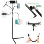 Tablet Floor Stand, Gooseneck Long Arm Cell Phone Holder Mount for 7-13inch Tablet iPad, Including ipad Pro/Mini/Air, Samsung Galaxy Tab,Kindle Black