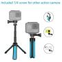 Taisioner Mini Selfie Stick Tripod Kit Two in One for GoPro Action Camera and Cell Phone Accessories