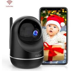 Victure 1080P Pet Camera, Dual Band 2.4/5Ghz, Indoor Security Camera with Two-Way Audio, Motion Detection, Night Vision for Pet/Baby/Nanny/Elderly Compatible with iOS&Android