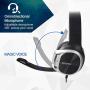 SADES R17 Gaming Headset for PS4 Controller,Xbox One,PC,Laptop,Mac,Tablet,Smartphone,Over Ear Noise-canceling Gaming Headphones with Mic for Nintendo Switch Games(Black&Silver)