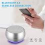 NUBWO Portable Bluetooth Speaker with Enhanced Bass and Stereo Sound, 8H Playtime, Bulti in Mic, Mini Wireless Speaker Portable for Phone, iPad, Mac, Tablet, Echo(Sliver)
